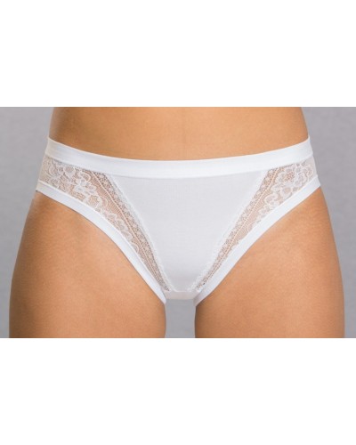 Damen Mini-Slip aus Baumwolle und Modal mit Spitze