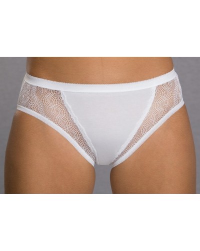 Slip Donna cotone elasticizzato con pizzo