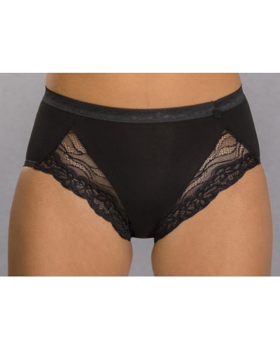 Paquet de 3 slips midi en coton extensible et en dentelle pour femmes