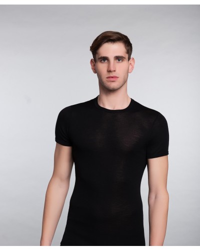 Seidenwolle Herren T-Shirt mit halben Ärmeln