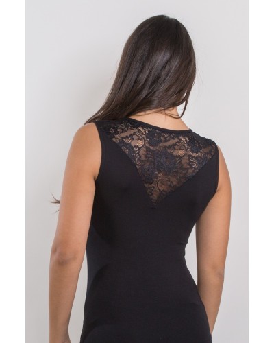 Débardeur Broad Shoulder Lace Back