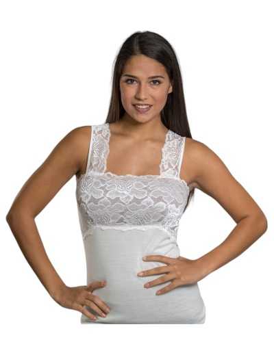 Women's Lace Wool Tank Top