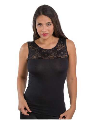 Women's Slouchy Tank Top With Lace
