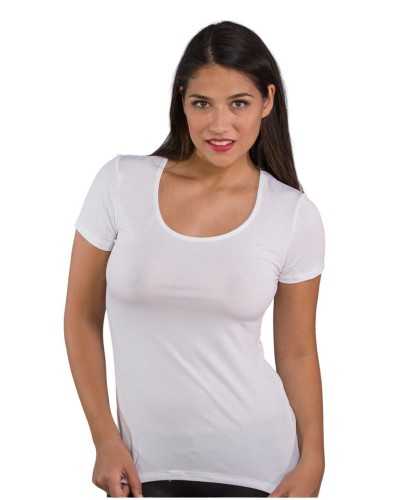 T-shirt à demi-manches en micro-modal pour femmes
