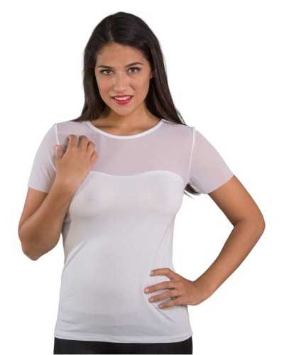 Maglia Donna Mezza Manica Tulle