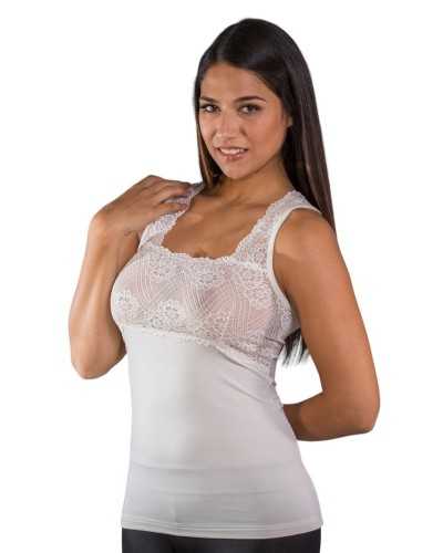 Damen-Tank-Top aus ultraweichem MicroModal mit Spitze - Unsichtbarer Komfort den ganzen Tag lang