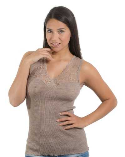 Débardeur souple en laine pour femmes
