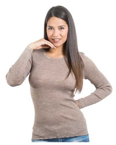 Langarmpullover aus Wolle für Frauen