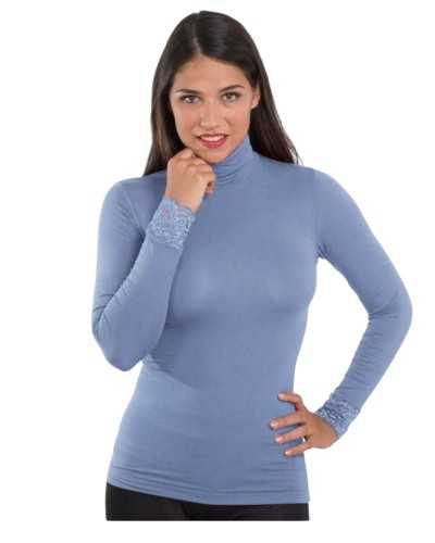 Dolcevita Donna in MicroModal con Polsini in Pizzo Textronic
