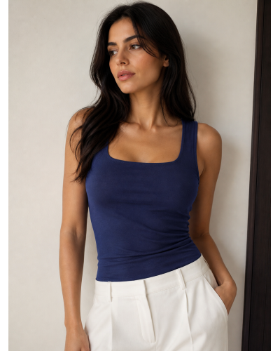 Top Micromodal Scollo Quadrato