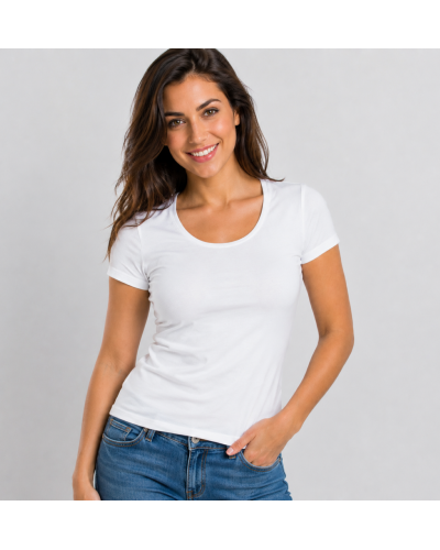 T-shirt à demi-manches en micro-modal pour femmes