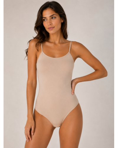Damen-Body mit schmalen Trägern aus elastischer Modal-Baumwolle – weich, atmungsaktiv und unter der Kleidung unsichtbar