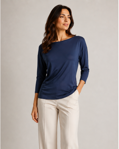 T-shirt à manches 3/4 en micro-modal pour femmes