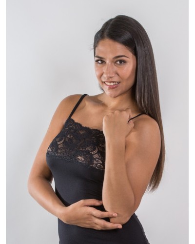 Hauts en dentelle à épaules étroites pour femmes