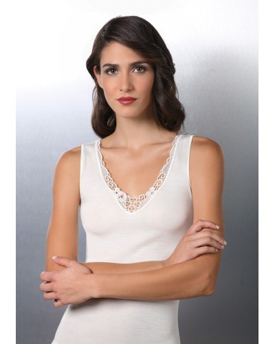 Débardeur en laine macramé pour femmes