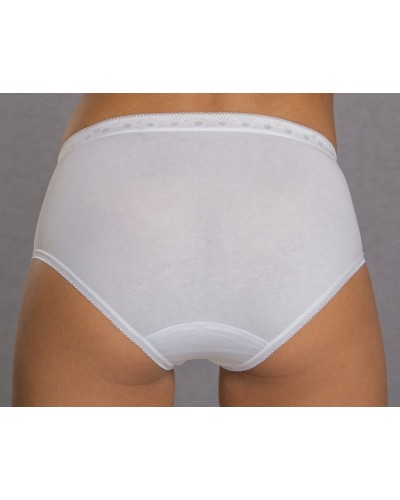 Slip Donna Midi cotone elasticizzato e pizzo