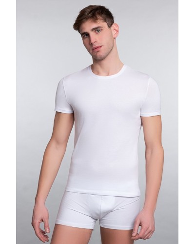 T-shirt à demi-manches en coton Supima pour hommes