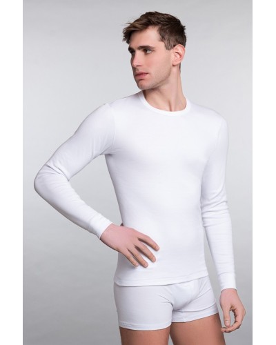 Maglia Manica Lunga Uomo Cotone Felpato