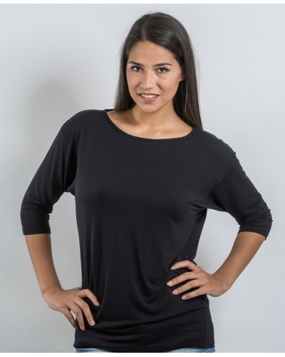T-shirt à manches 3/4 en micro-modal pour femmes