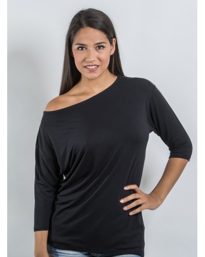 T-shirt à manches 3/4 en micro-modal pour femmes